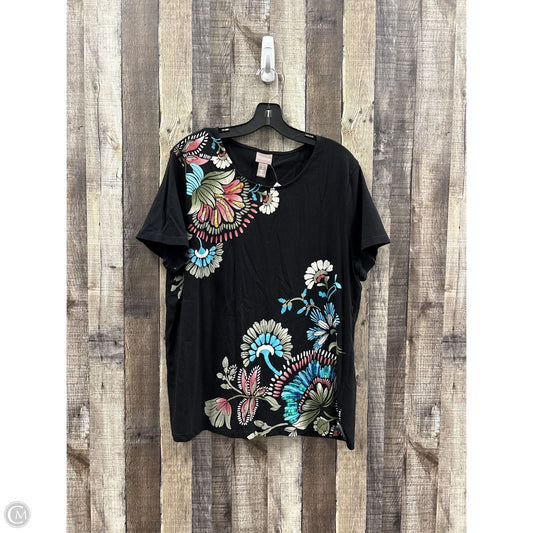 Top Short Sleeve By Chicos In Multi-colored, Size: Xl