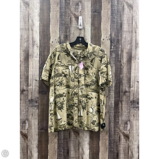 Top Short Sleeve By Cme In Multi-colored, Size: L