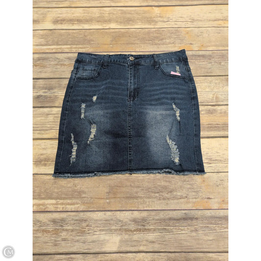 Skirt Mini & Short By Cmf In Blue Denim, Size: Xl