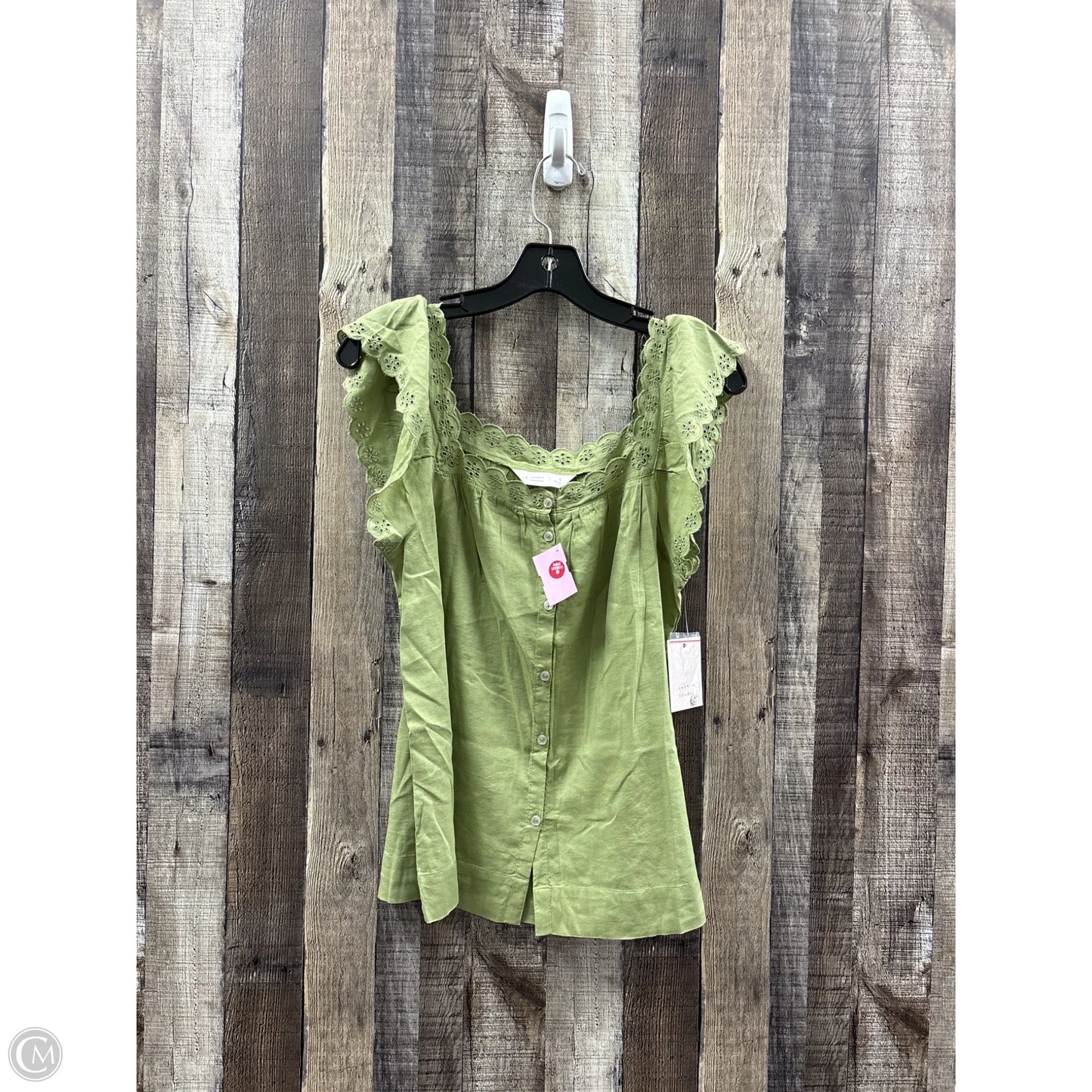 Top Sleeveless By Lc Lauren Conrad In Green, Size: S