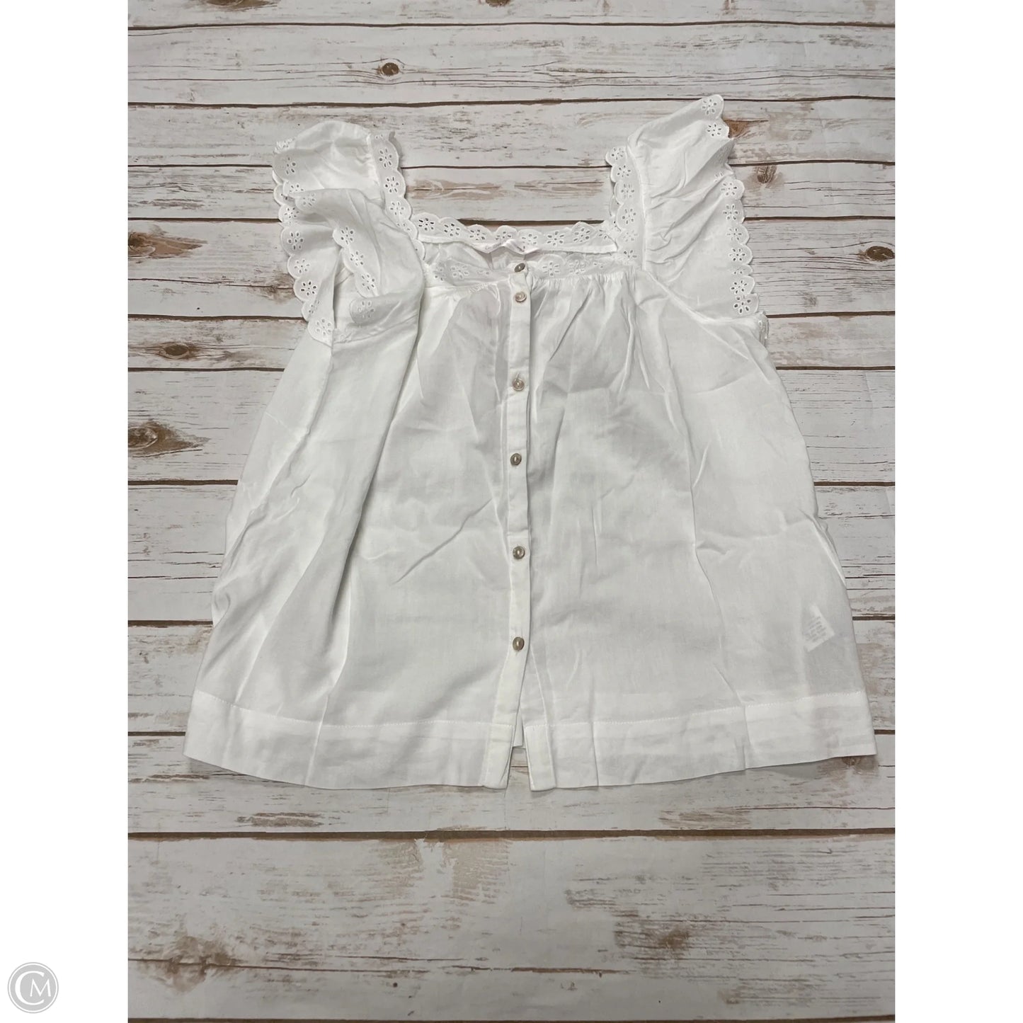 Top Sleeveless By Lc Lauren Conrad In White, Size: S