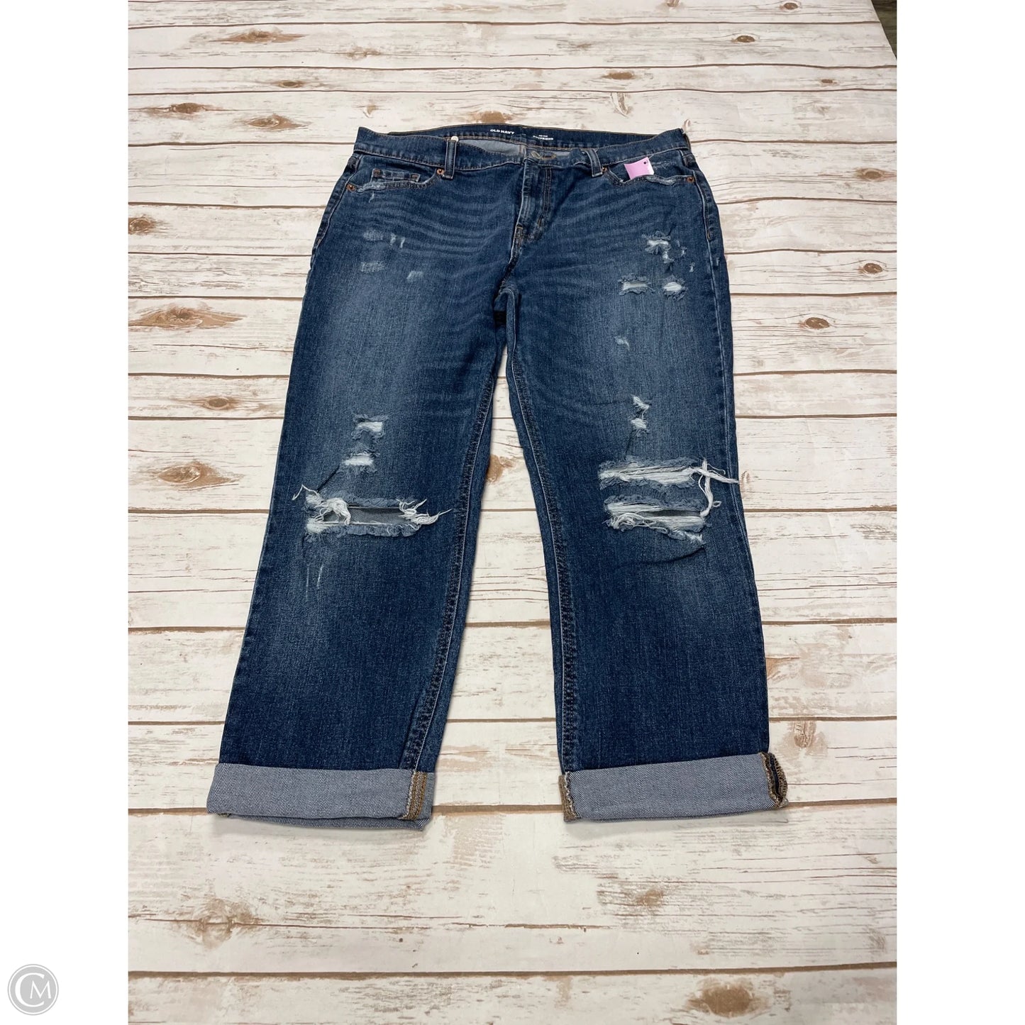 Jeans Boyfriend By Old Navy In Blue Denim, Size: 10