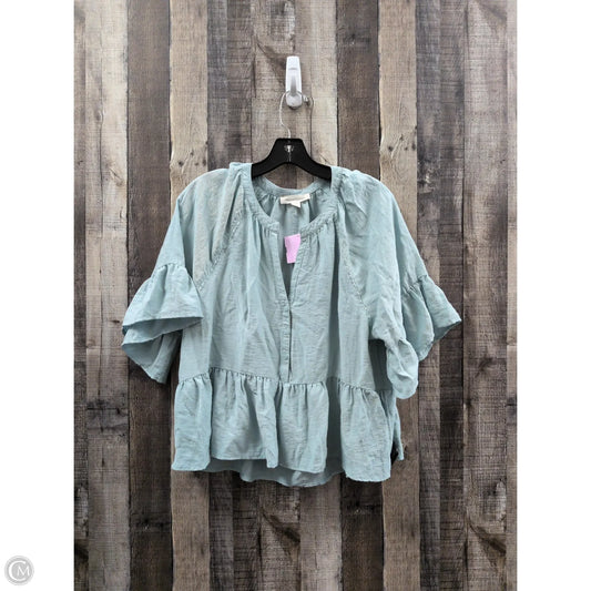 Top Short Sleeve By Treasure And Bond In Green, Size: M