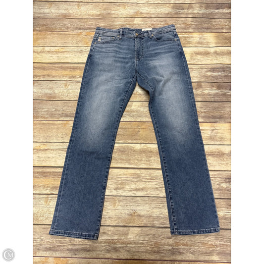 Jeans Straight By Ag Jeans In Blue Denim, Size: 16