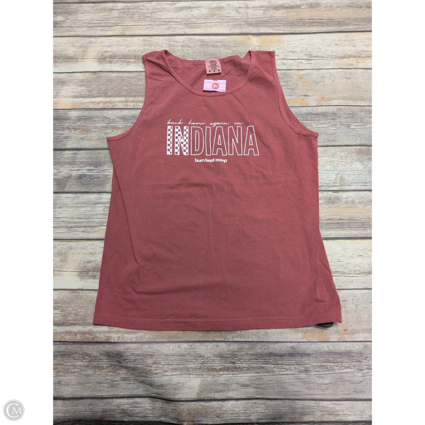 Top Sleeveless By Comfort Colors In Red, Size: M