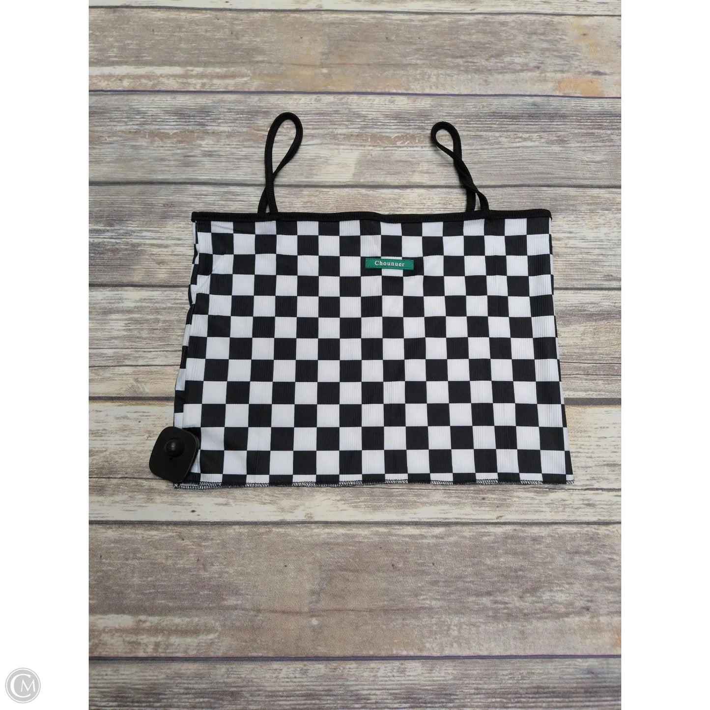 Top Sleeveless By Cme In Checkered Pattern, Size: L