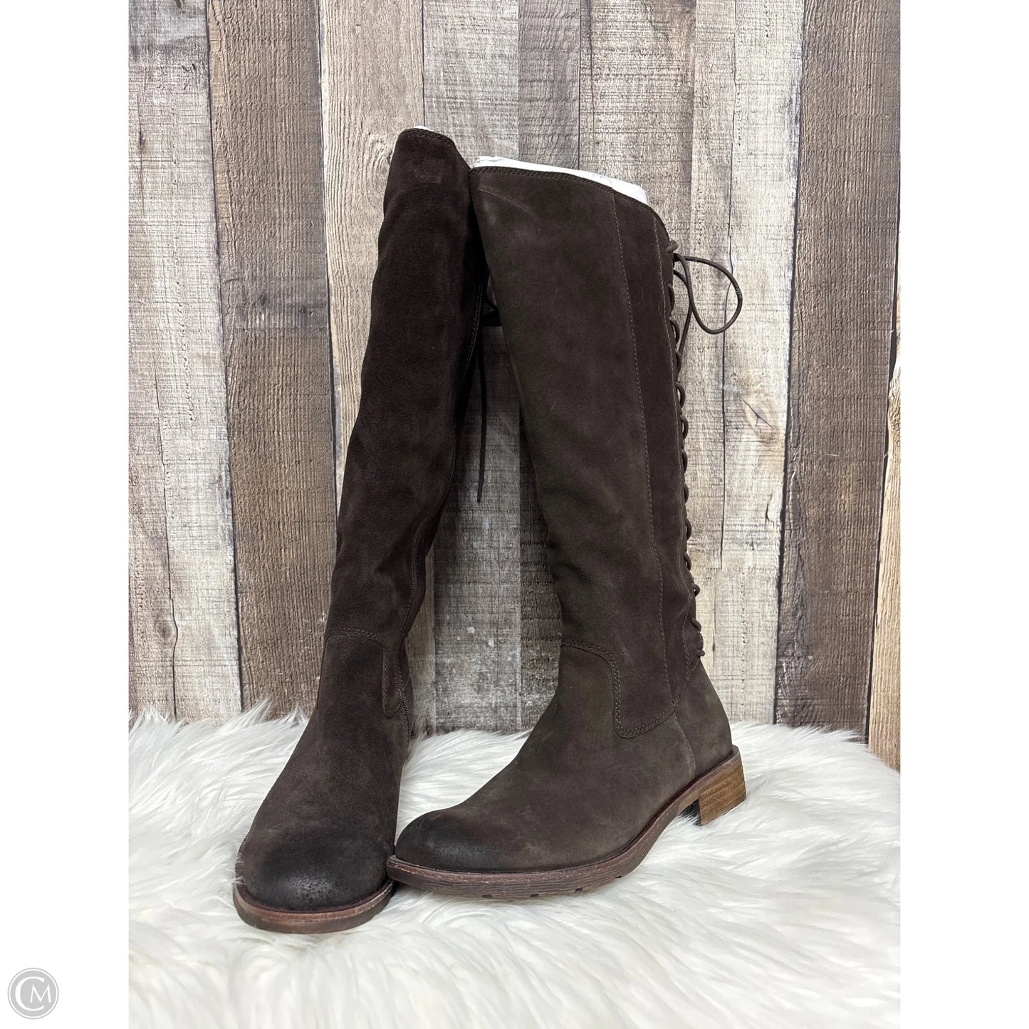 Boots Knee Flats By Sofft In Brown, Size: 8