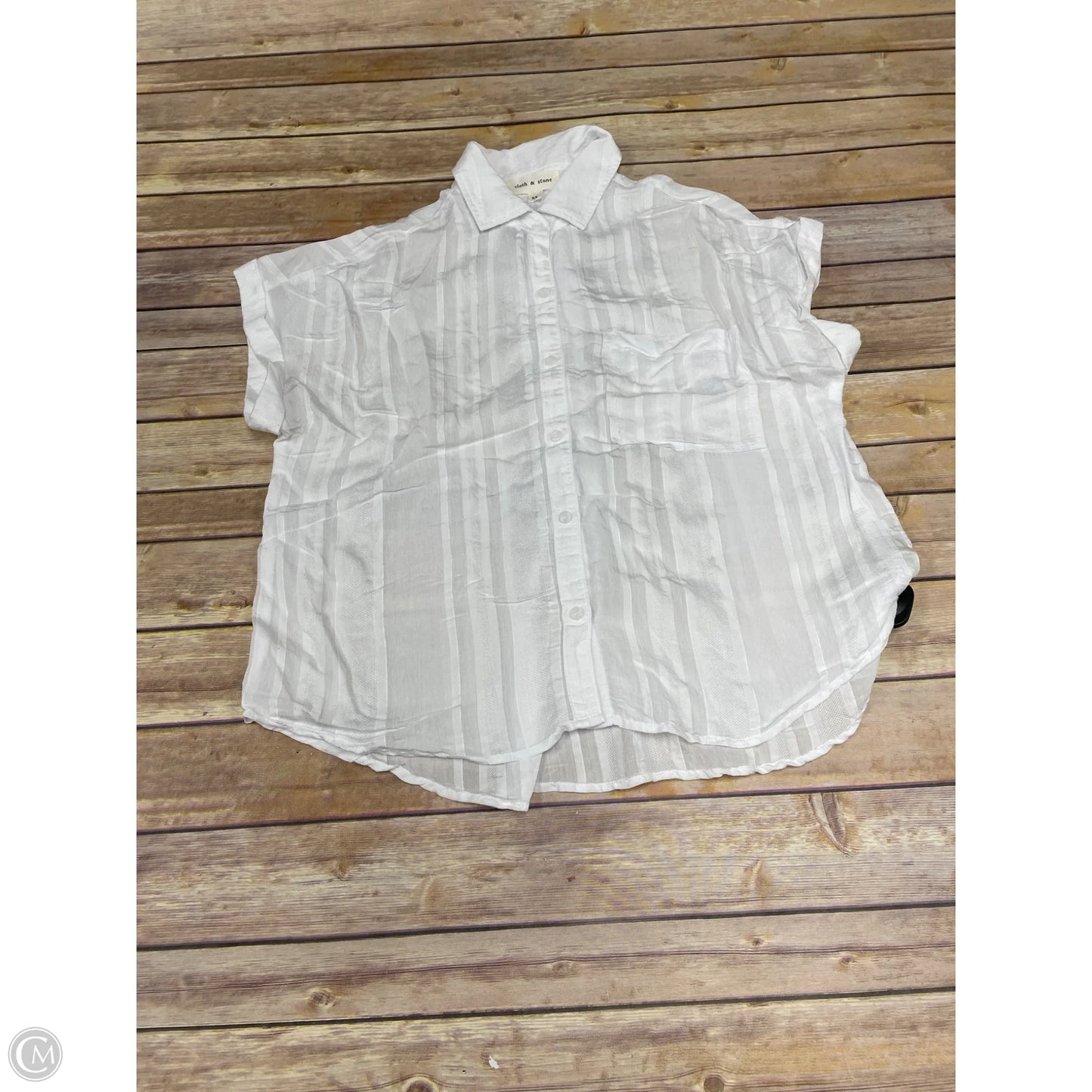 Top Sleeveless By Cloth & Stone In White, Size: Xs
