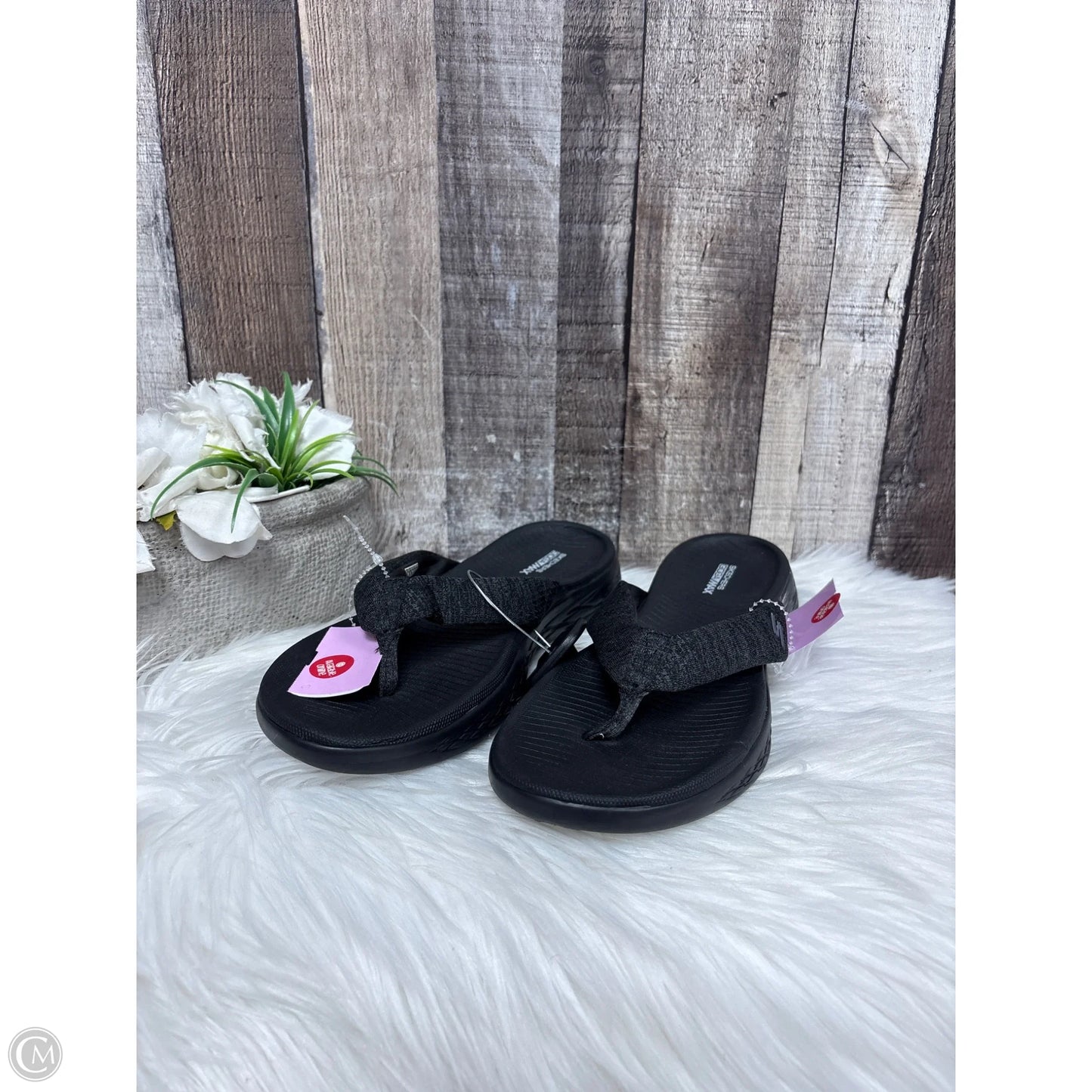Sandals Flats By Skechers In Black, Size: 9