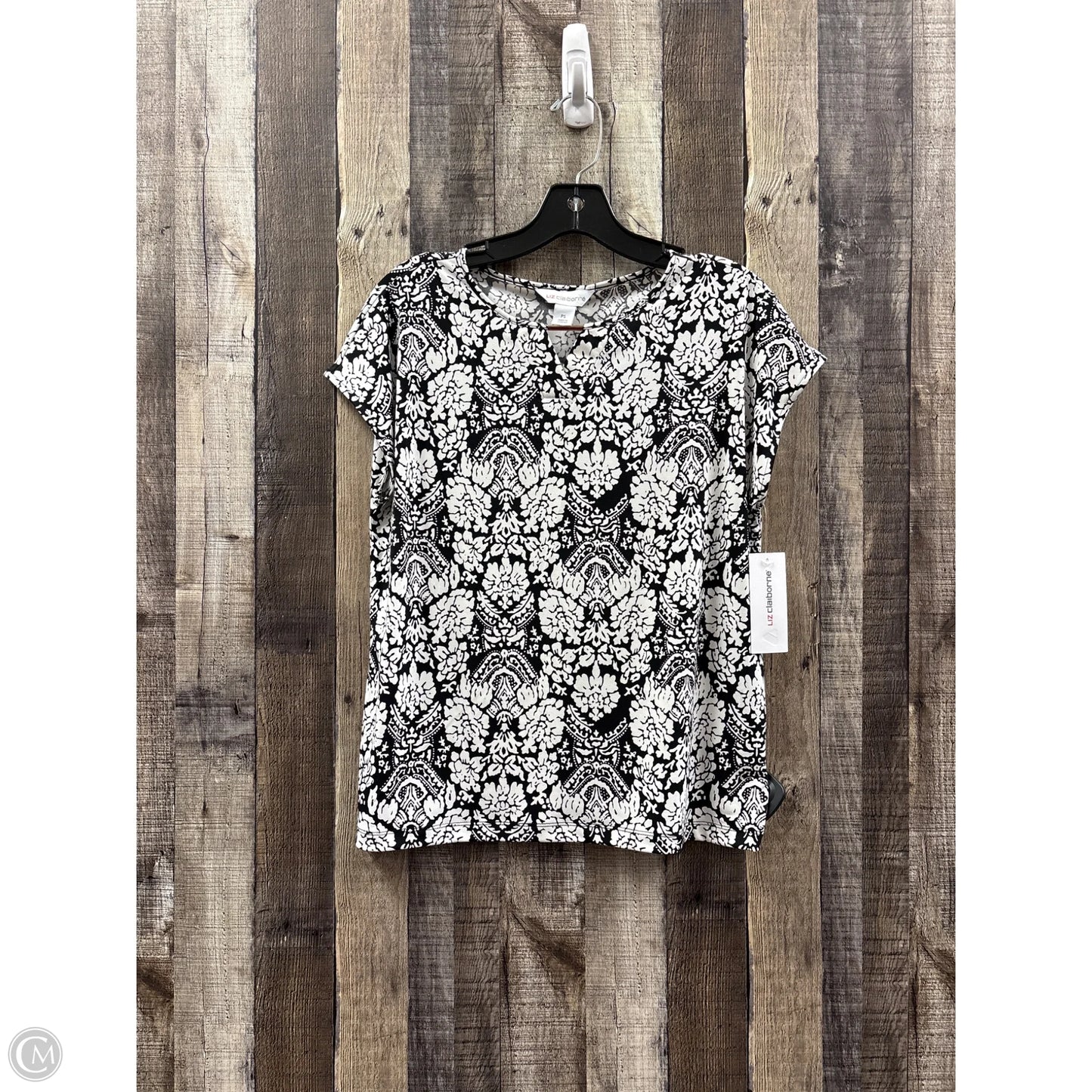 Top Sleeveless By Liz Claiborne In Black & White, Size: Sp