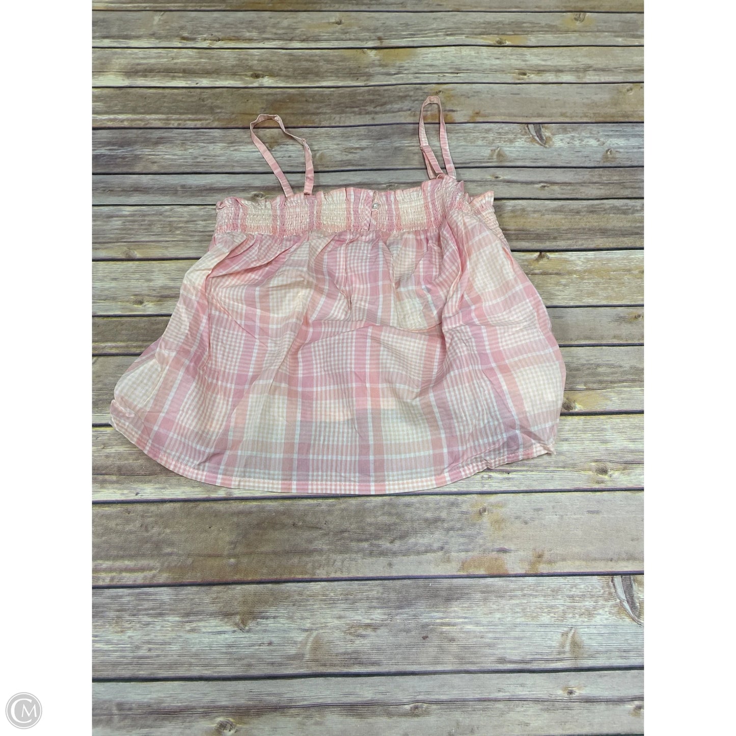 Top Sleeveless By Old Navy In Plaid Pattern, Size: Xs