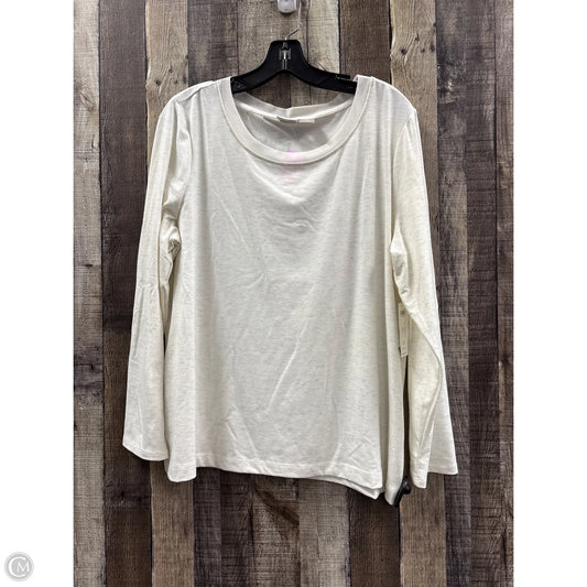 Top Long Sleeve By Chicos In Ivory, Size: Xl