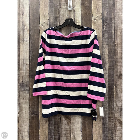 Top 3/4 Sleeve By Talbots In Striped Pattern, Size: Xl