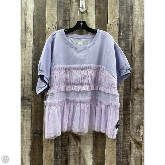 Top Short Sleeve By Maeve In Purple, Size: Xl