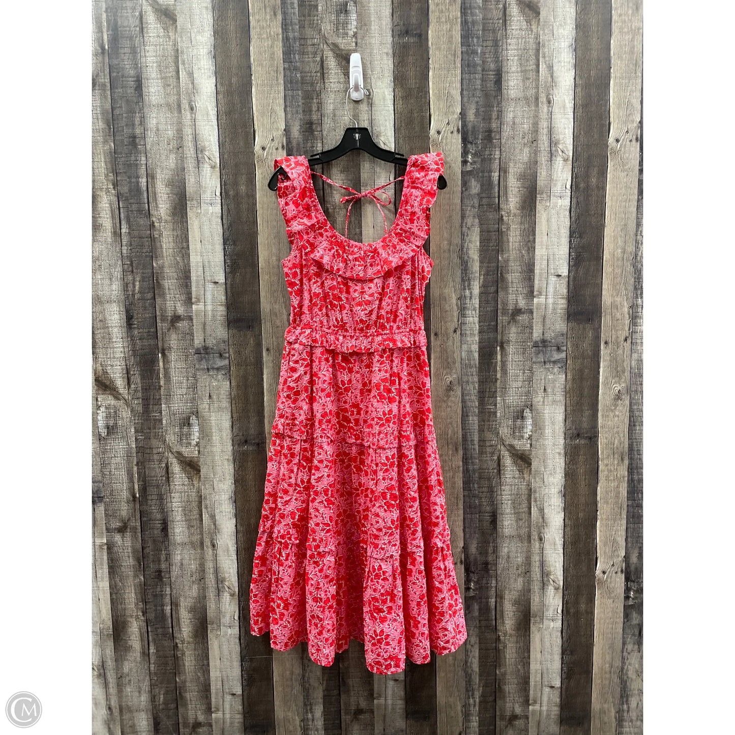 Dress Casual Maxi By J. Crew In Pink & Red, Size: S