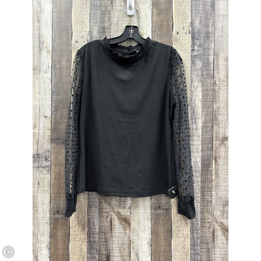 Top Long Sleeve By Cme In Black, Size: L