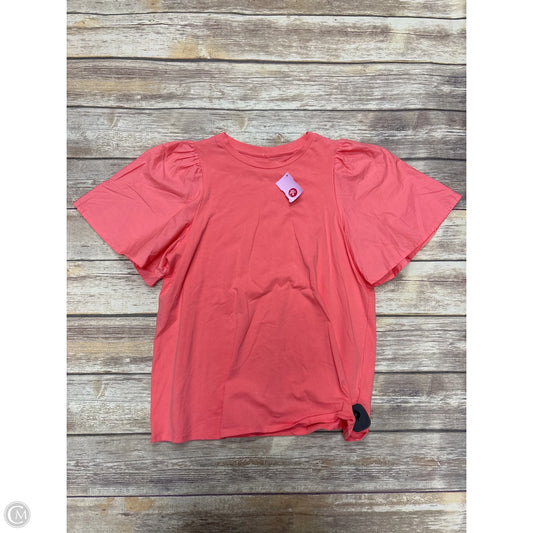 Top Short Sleeve By A New Day In Peach, Size: M