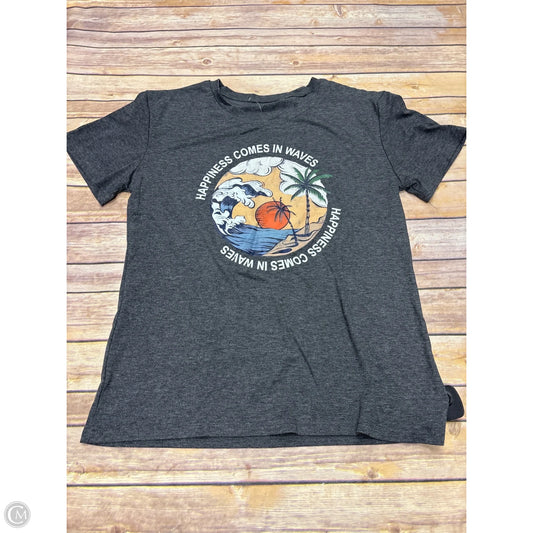Top Short Sleeve Basic By Cmf In Grey, Size: L