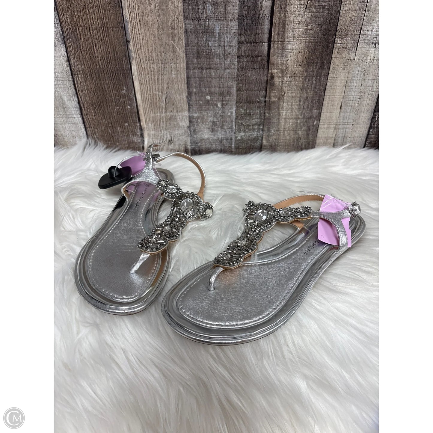 Sandals Flats By Antonio Melani In Silver, Size: 7