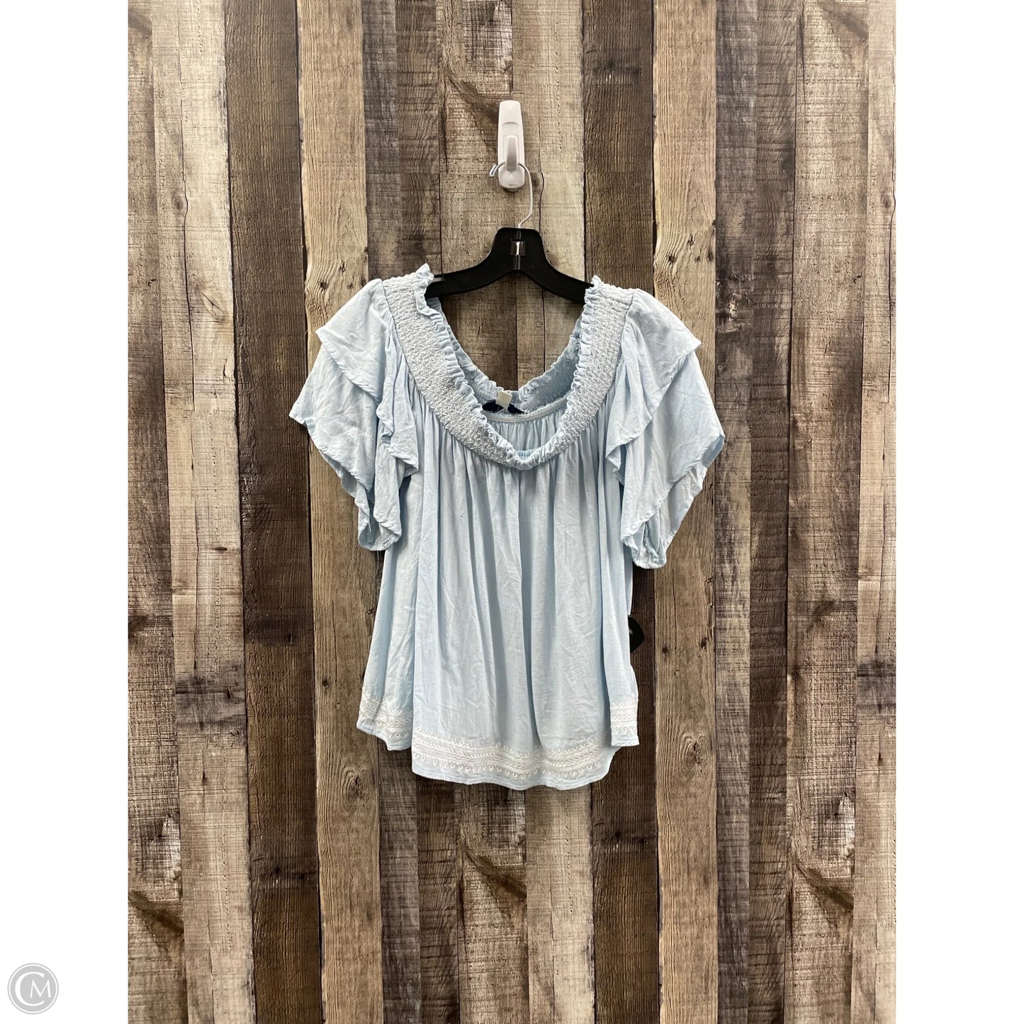 Top Short Sleeve By Blue Rain In Blue, Size: M