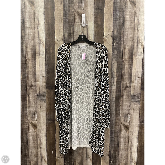 Sweater Cardigan By Allison Joy In Animal Print, Size: Xs