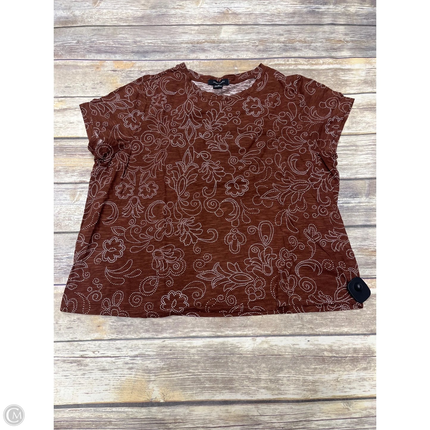 Top Short Sleeve By Sanctuary In Brown, Size: 2x