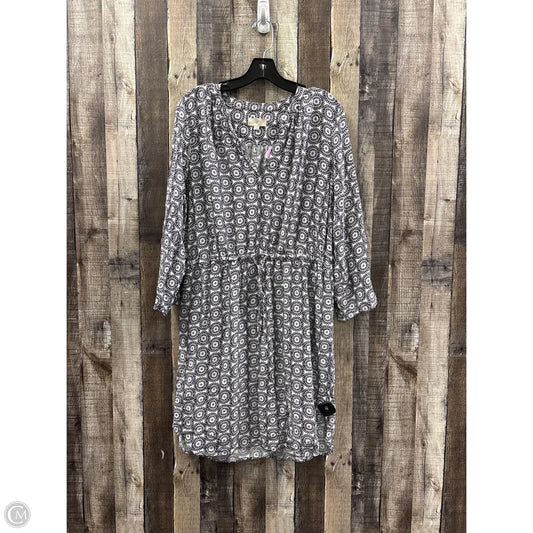 Dress Casual Midi By Loft In Black & White, Size: L