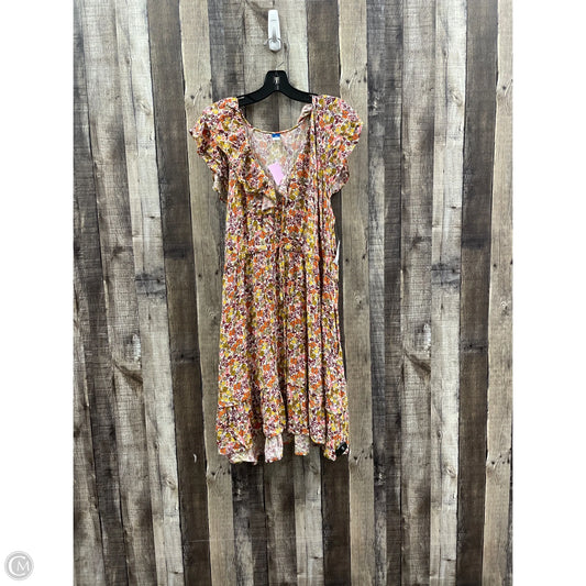 Dress Casual Midi By Old Navy In Multi-colored, Size: Xl