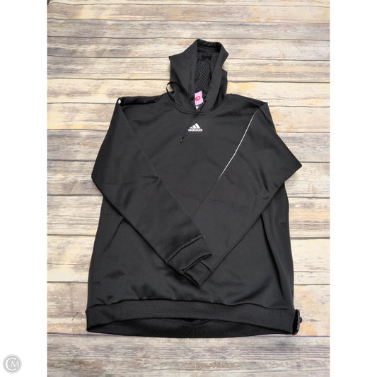 Athletic Sweatshirt Hoodie By Adidas In Black, Size: S