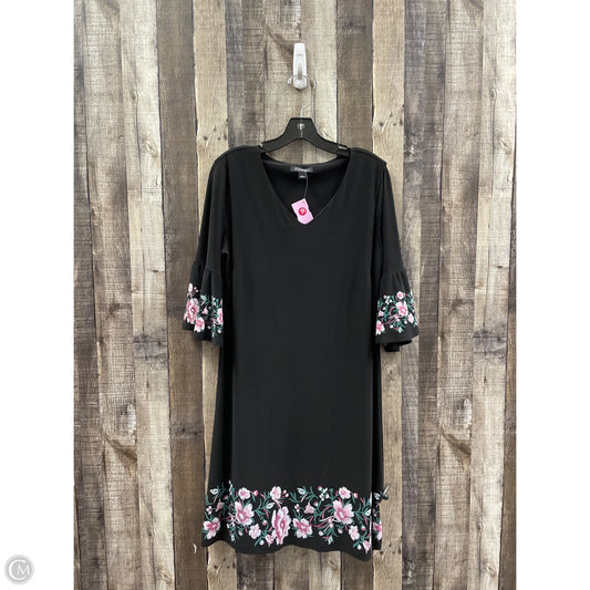 Dress Casual Midi By Roz And Ali In Black, Size: L