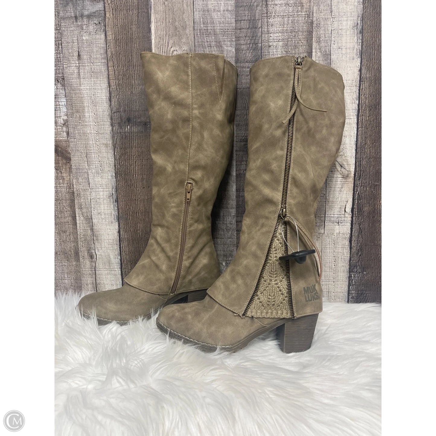 Boots Combat By Muk Luks In Brown, Size: 9