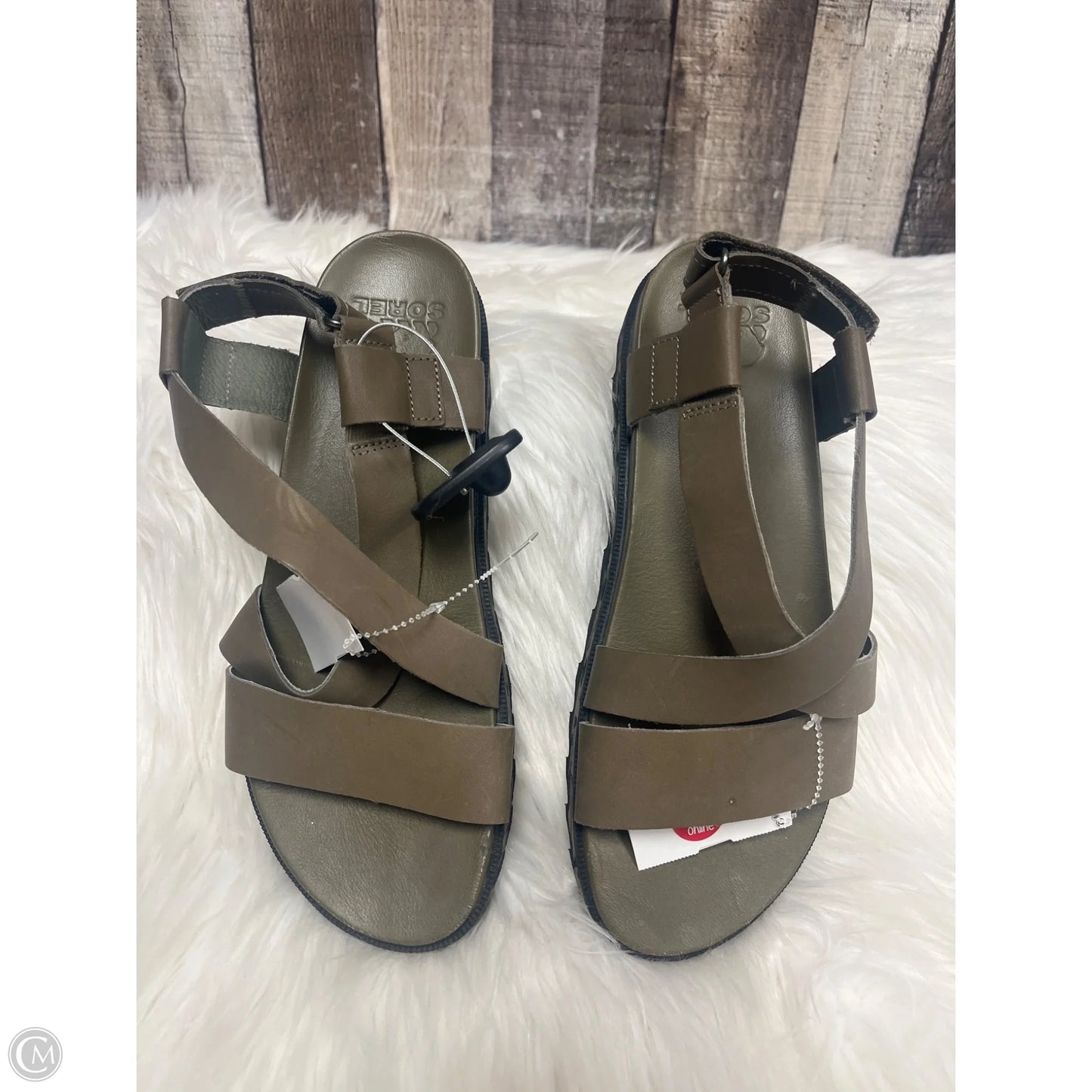 Sandals Heels Wedge By Sorel In Green, Size: 9
