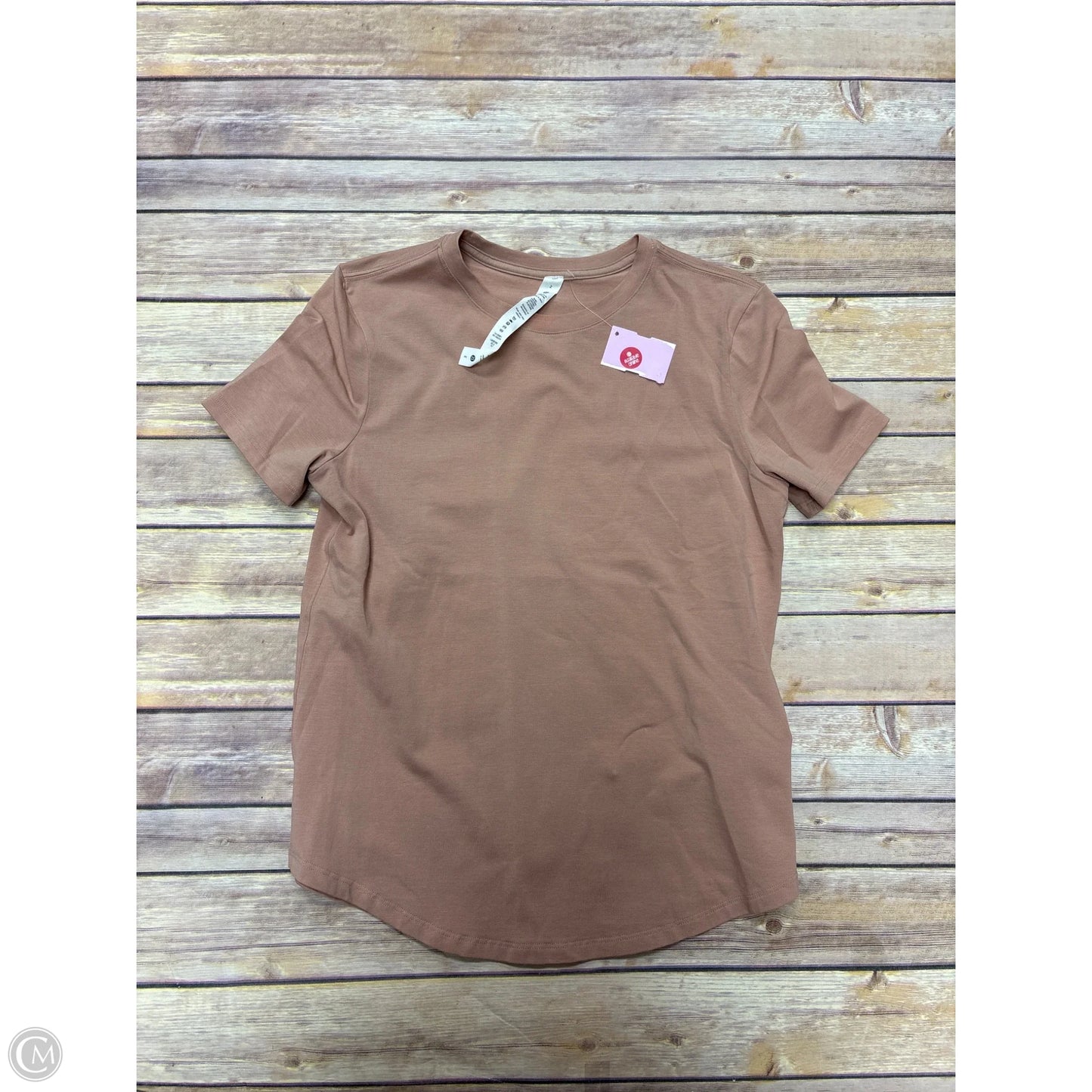 Athletic Top Short Sleeve By Lululemon In Brown, Size: 2