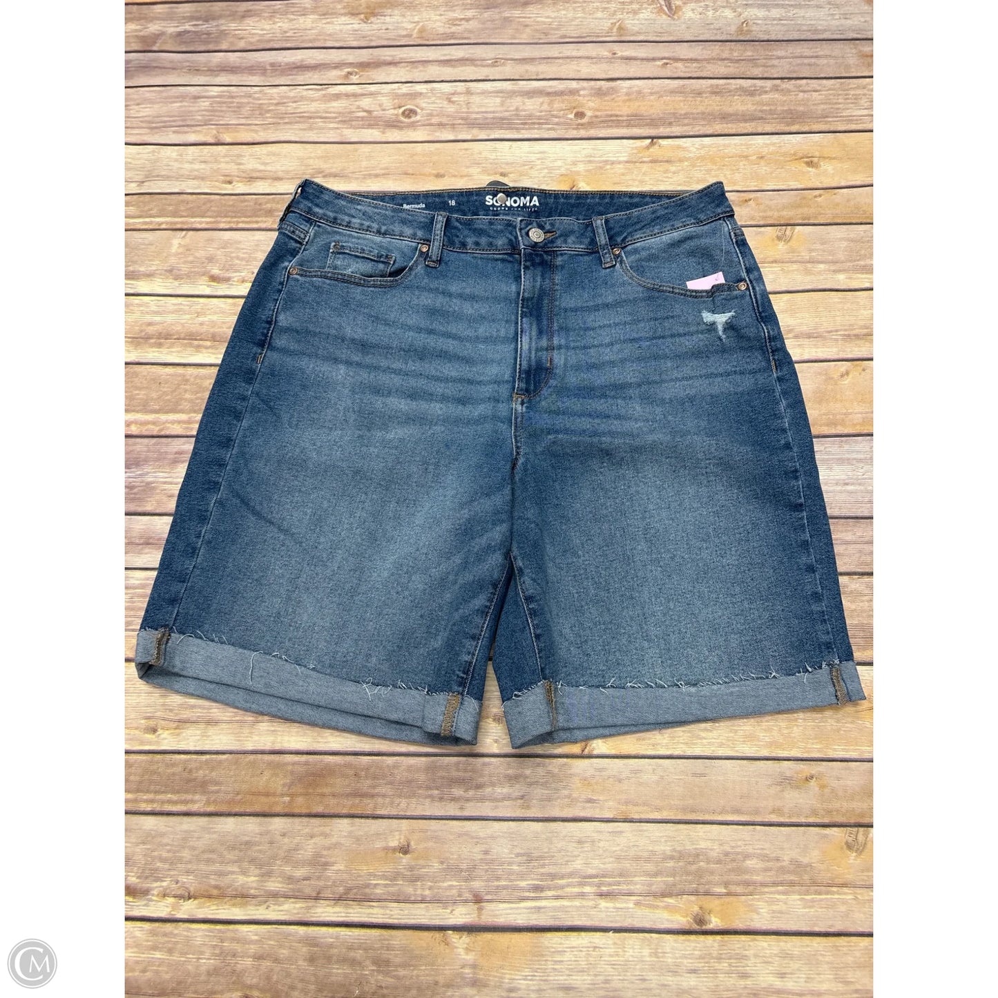 Shorts By Sonoma In Blue Denim, Size: 18