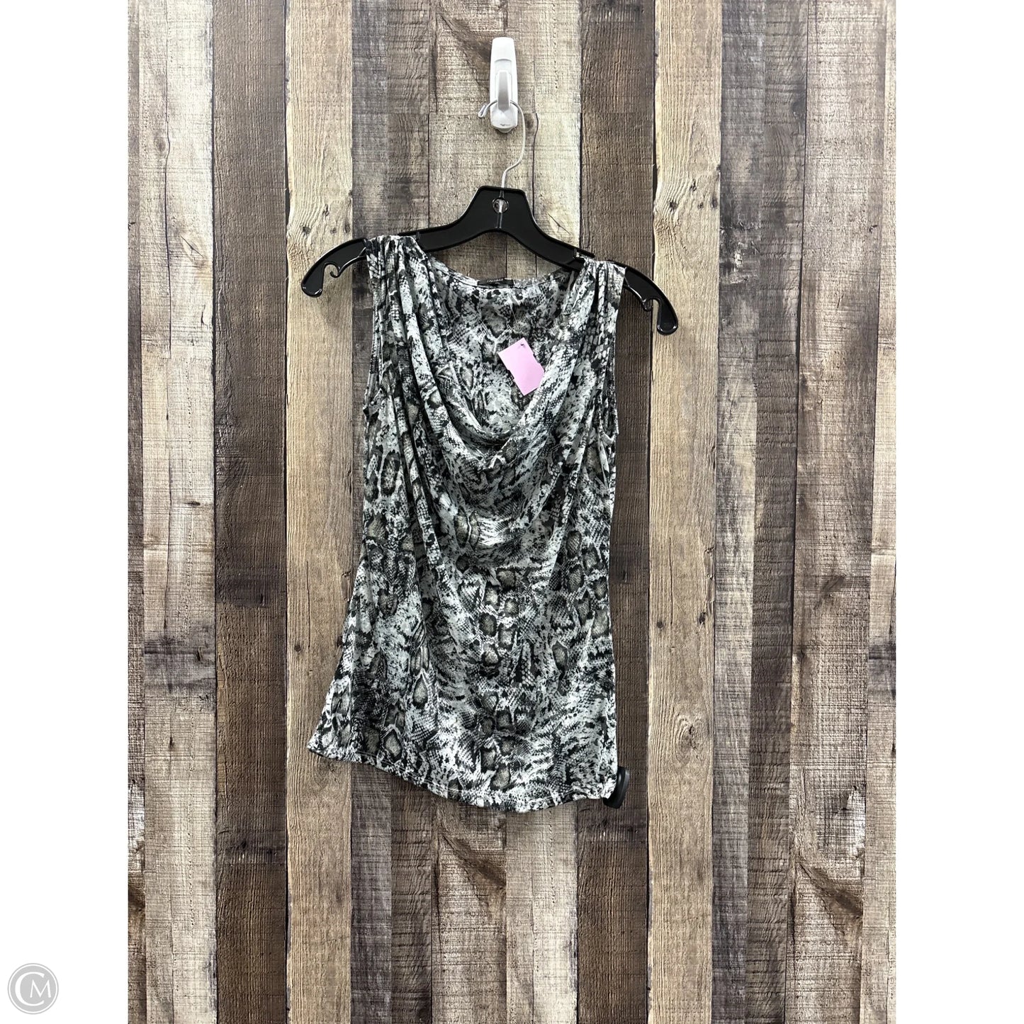 Top Sleeveless By Tahari In Snakeskin Print, Size: S