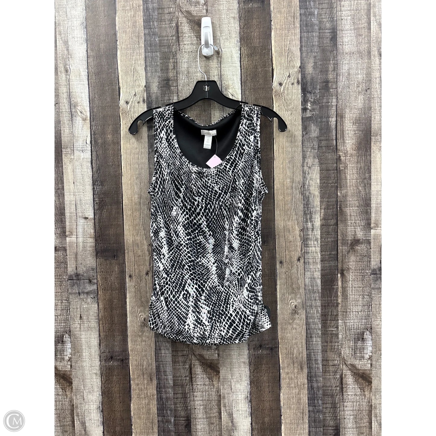 Top Sleeveless By Chicos In Animal Print, Size: Xs