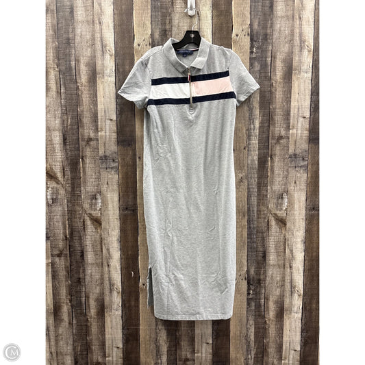 Dress Casual Maxi By Tommy Hilfiger In Grey, Size: M