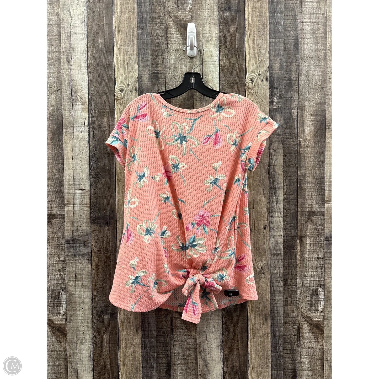 Top Short Sleeve By Cme In Floral Print, Size: M