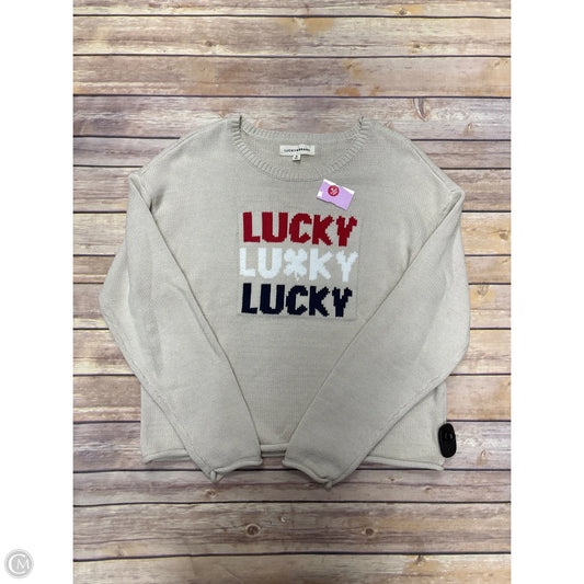 Sweater By Lucky Brand In Beige, Size: M