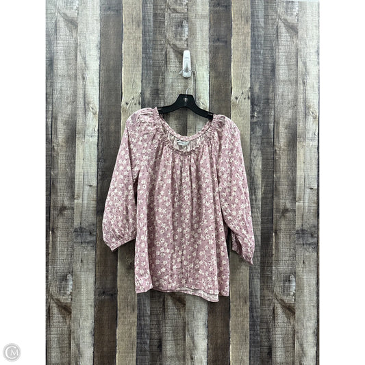 Top 3/4 Sleeve By Sonoma In Purple, Size: L