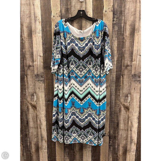 Dress Casual Midi By Sandra Darren In Multi-colored, Size: 3x