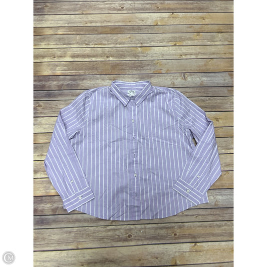 Top Long Sleeve By J. Crew In Purple, Size: Xlp