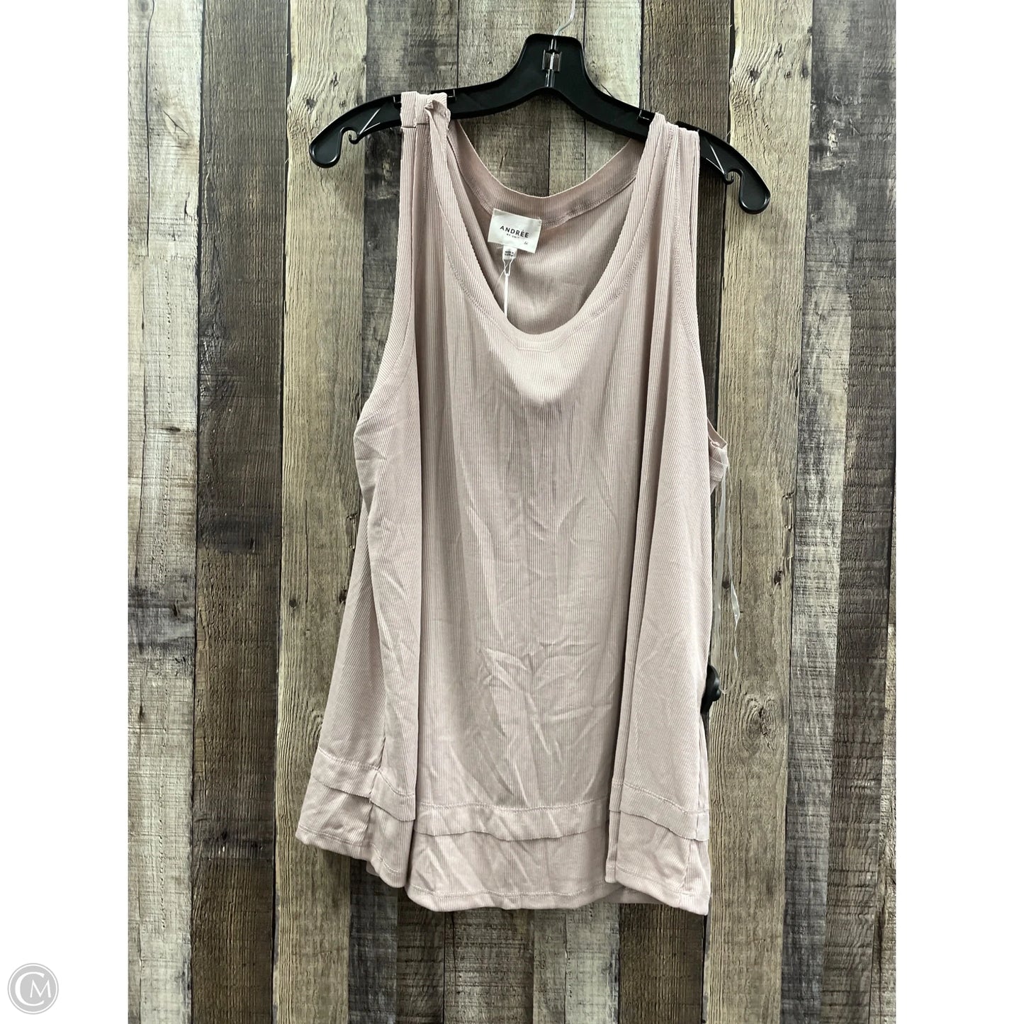 Top Sleeveless By Andree By Unit In Taupe, Size: 1x