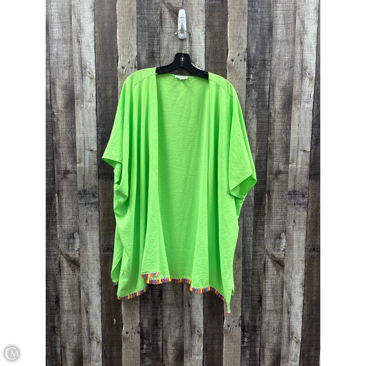 Cardigan By Chicsoul In Green, Size: 1x