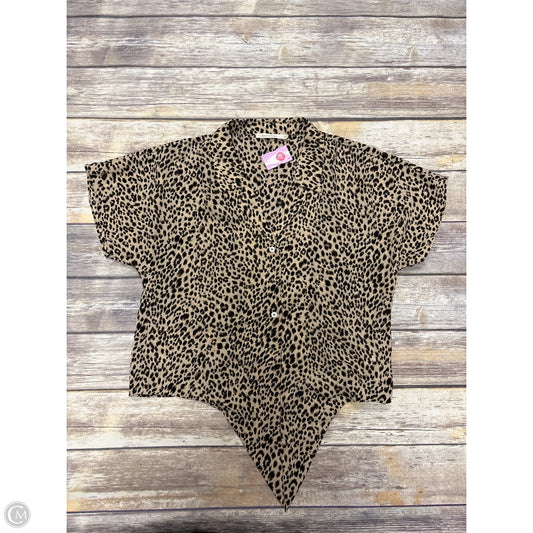 Top Short Sleeve By Ellison In Animal Print, Size: L