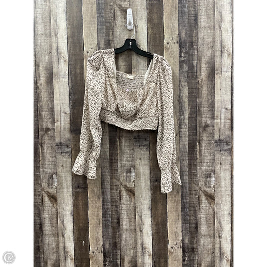 Top Long Sleeve By Altard State In Animal Print, Size: M