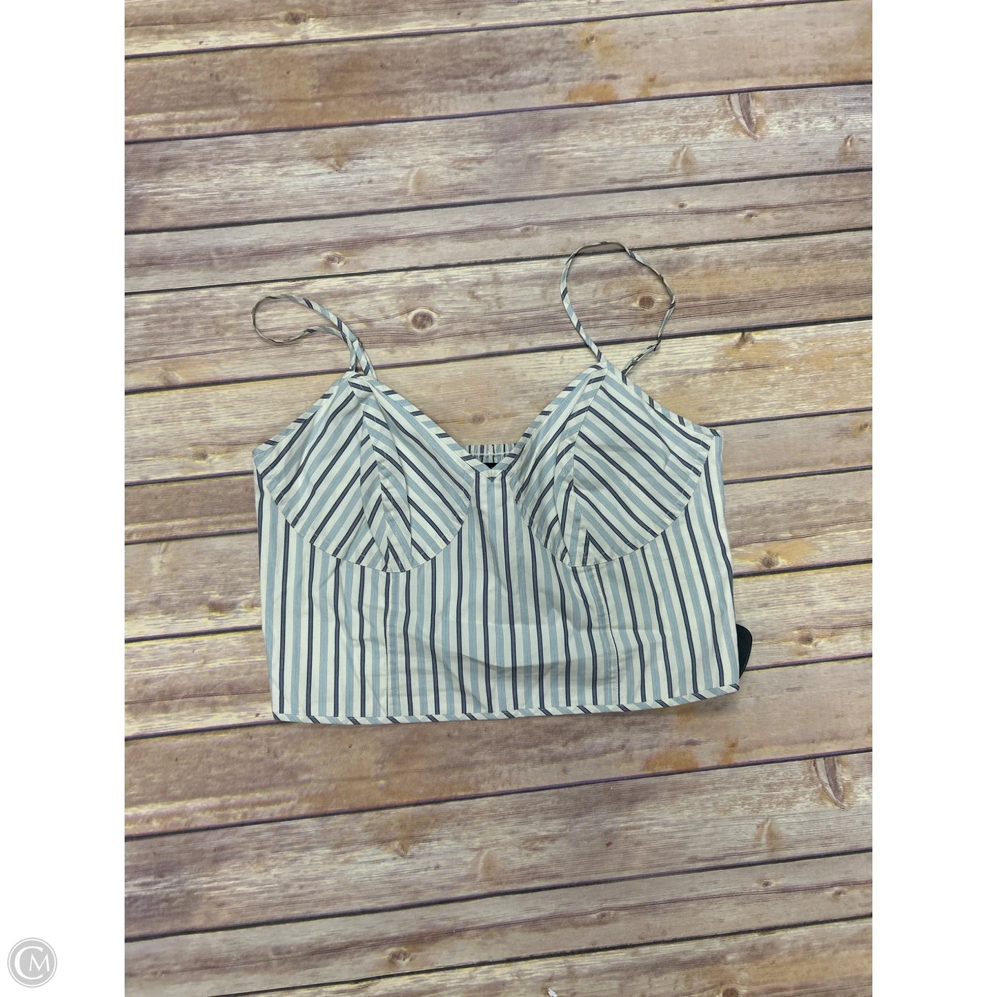 Top Sleeveless By Lauren By Ralph Lauren In Striped Pattern, Size: M