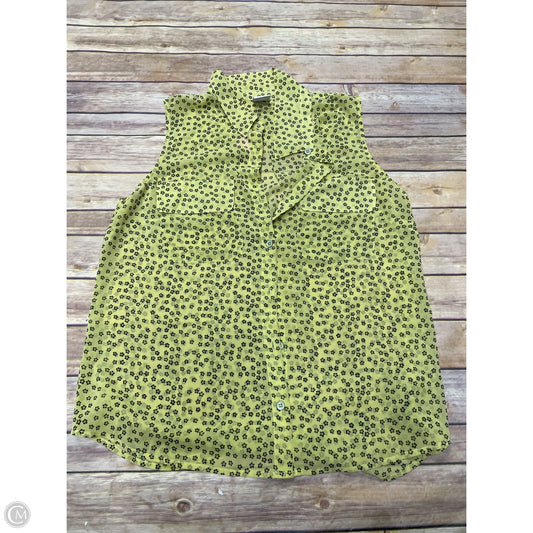 Top Sleeveless By Cabi In Yellow, Size: L