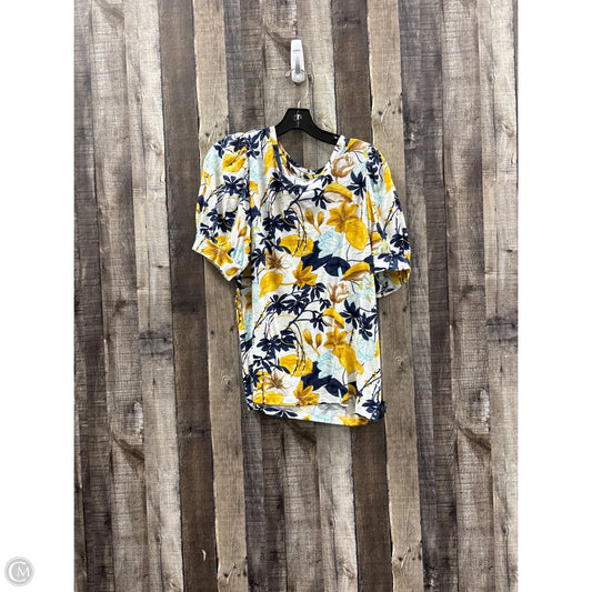 Top Short Sleeve By Chicos In Multi-colored, Size: Xl