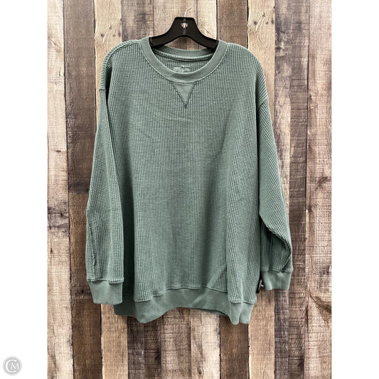 Top Long Sleeve By Aerie In Green, Size: L